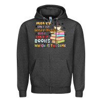 Charcoal Heather money can't buy happiness but it can buy books Zipper Hoodie - MaliasSmallBusiness