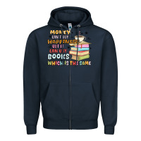 Navy money can't buy happiness but it can buy books Zipper Hoodie - MaliasSmallBusiness