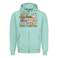 Seafoam money can't buy happiness but it can buy books Zipper Hoodie - MaliasSmallBusiness