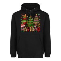 Black feliz navidad Heavyweight Hoodie - MaliasSmallBusiness