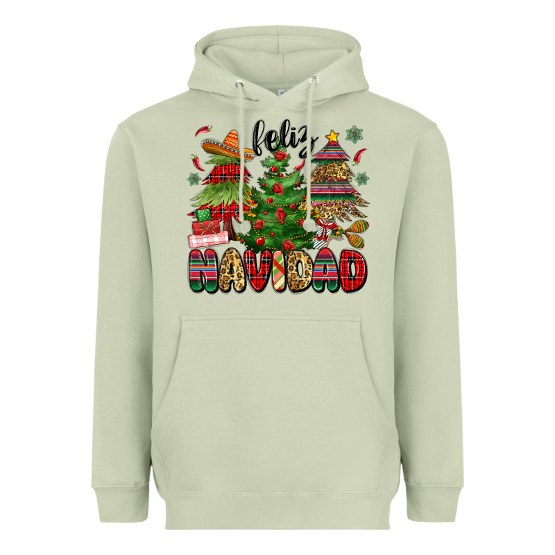 Feliz Navidad Heavyweight Hoodie by MaliasSmallBusiness | Teevron