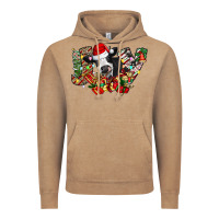 Vintage Coffee Christmas Joy Cow Vintage Hoodie - CowhideDigitalArt
