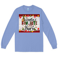 Colony Blue santa's favorite nurse Long Sleeve Tee - AdoDesignShop