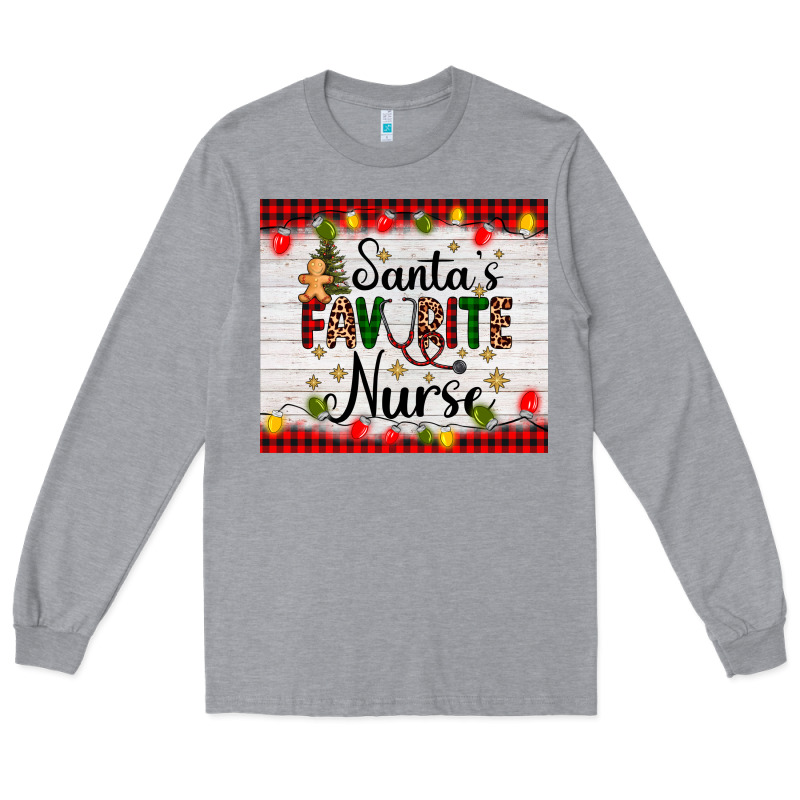Santa's Favorite Nurse Long Sleeve Tee by AdoDesignShop | Teevron
