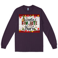 Plum santa's favorite nurse Long Sleeve Tee - AdoDesignShop
