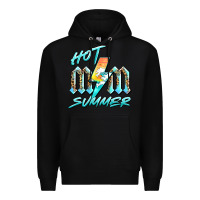 Black hot mom summer Premium Hoodie - BarkalooDesign