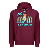 Burgundy hot mom summer Premium Hoodie - BarkalooDesign