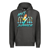 Charcoal Heather hot mom summer Premium Hoodie - BarkalooDesign