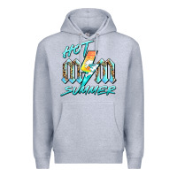 Heather Grey hot mom summer Premium Hoodie - BarkalooDesign