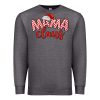 Charcoal Heather Mama Claus Premium Sweatshirt - MaliasSmallBusiness