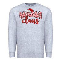 Heather Grey Mama Claus Premium Sweatshirt - MaliasSmallBusiness