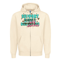 Sandshell support small businesses big dreams Zipper Hoodie - MaliasSmallBusiness