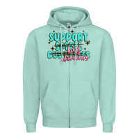 Seafoam support small businesses big dreams Zipper Hoodie - MaliasSmallBusiness