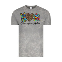 Cloud Rock peace love autism1 Vintage Tee - CowhideDigitalArt