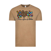 Vintage Coffee peace love autism1 Vintage Tee - CowhideDigitalArt