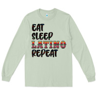 Matcha eat sleep latino repeat Long Sleeve Tee - BundleAndBundleShop