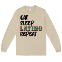 Mushroom eat sleep latino repeat Long Sleeve Tee - BundleAndBundleShop