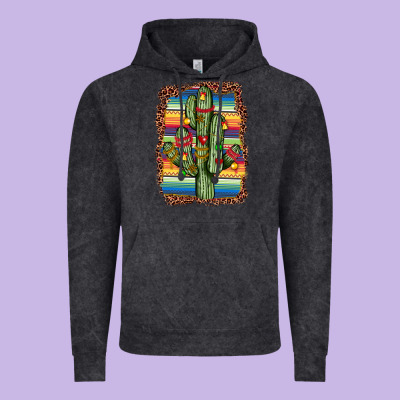 Christmas Cactus Vintage Hoodie Designed By Jahusdesignshop