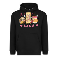 Black mexican pan dulce cartoon characters Heavyweight Hoodie - MaliasSmallBusiness