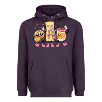 Plum mexican pan dulce cartoon characters Heavyweight Hoodie - MaliasSmallBusiness