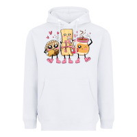 White mexican pan dulce cartoon characters Heavyweight Hoodie - MaliasSmallBusiness
