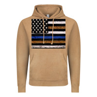 Vintage Camel Back to blue USA flag leopard police 20oz tumbler Vintage Hoodie - Neo Western