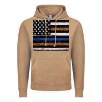 Vintage Coffee Back to blue USA flag leopard police 20oz tumbler Vintage Hoodie - Neo Western