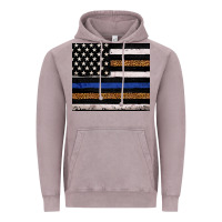 Vintage Zinc Back to blue USA flag leopard police 20oz tumbler Vintage Hoodie - Neo Western