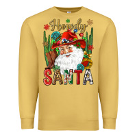Antique Gold Howdy Santa Premium Sweatshirt - NancyCooperArtShop