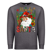 Charcoal Heather Howdy Santa Premium Sweatshirt - NancyCooperArtShop