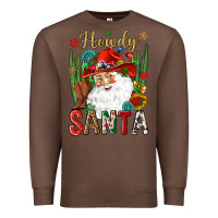 Chestnut Howdy Santa Premium Sweatshirt - NancyCooperArtShop
