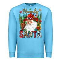 Ocean Blue Howdy Santa Premium Sweatshirt - NancyCooperArtShop