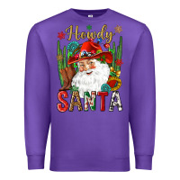Purple Howdy Santa Premium Sweatshirt - NancyCooperArtShop