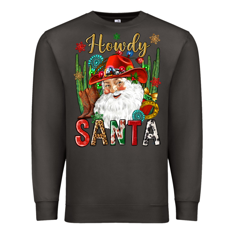 Howdy Santa Premium Sweatshirt by NancyCooperArtShop | Teevron