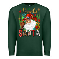 Sports Green Howdy Santa Premium Sweatshirt - NancyCooperArtShop