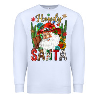 White Howdy Santa Premium Sweatshirt - NancyCooperArtShop