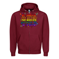 Burgundy be careful when you follow the masses sometimes th Zipper Hoodie - MaliasSmallBusiness