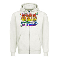 Oatmeal Heather be careful when you follow the masses sometimes th Zipper Hoodie - MaliasSmallBusiness