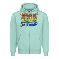Seafoam be careful when you follow the masses sometimes th Zipper Hoodie - MaliasSmallBusiness