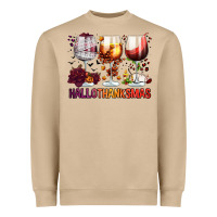 Mushroom hallothanksmas halloween thanksgiving  christmas wine Heavyweight Sweatshirt - FaDigitalArtStudio