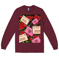 Burgundy love letters with roses  air Long Sleeve Tee - AdoDesignShop