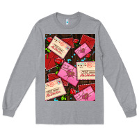 Heather Grey love letters with roses  air Long Sleeve Tee - AdoDesignShop