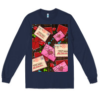 Navy love letters with roses  air Long Sleeve Tee - AdoDesignShop