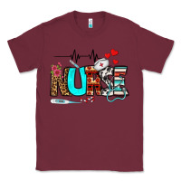 Burgundy western nurse Classic Tee - BundleAndBundleShop