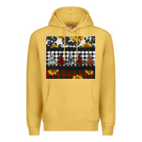 Antique Gold christmas trees and sunflowers Premium Hoodie - Jasminsmagicworld