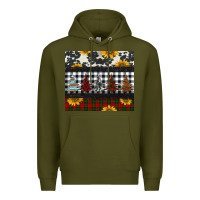 Army Green christmas trees and sunflowers Premium Hoodie - Jasminsmagicworld