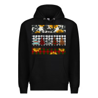 Black christmas trees and sunflowers Premium Hoodie - Jasminsmagicworld