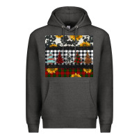 Charcoal Heather christmas trees and sunflowers Premium Hoodie - Jasminsmagicworld