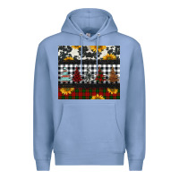 Colony Blue christmas trees and sunflowers Premium Hoodie - Jasminsmagicworld