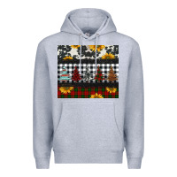 Heather Grey christmas trees and sunflowers Premium Hoodie - Jasminsmagicworld